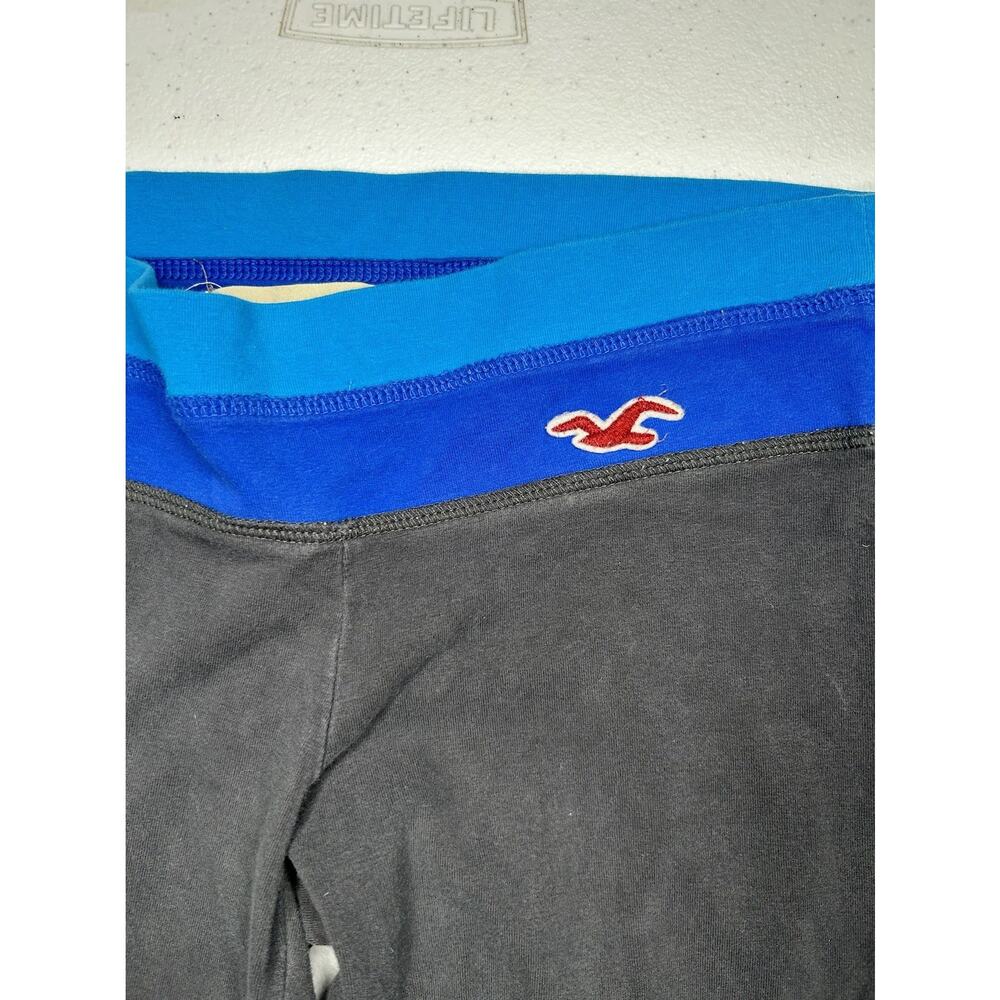 Hollister Vintage Y2K Gray Flares With Blue Waistband Low rise Size Small - Picture 2 of 9